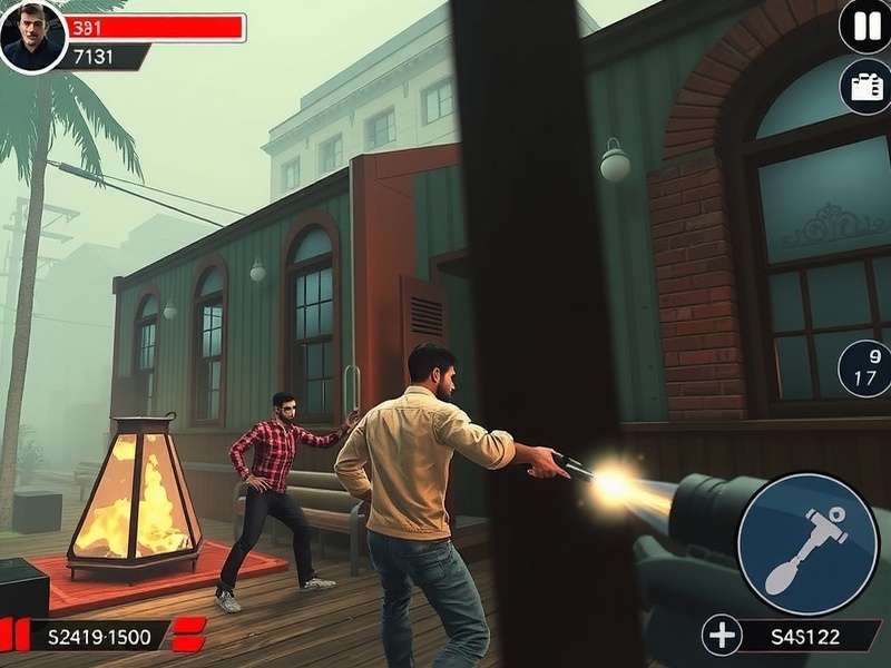 Knives Out PC Version gameplay screenshot showing intense battle royale action