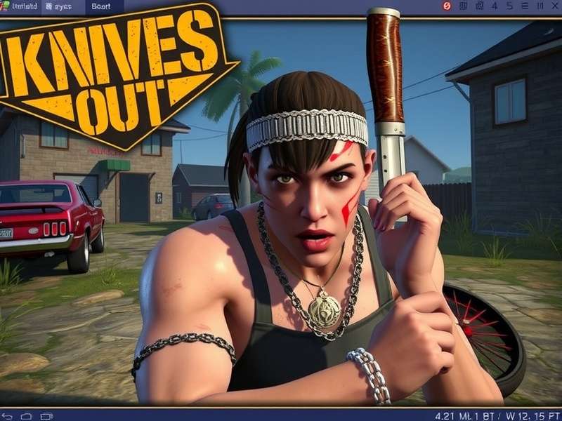 Knives Out PC gameplay screenshot showing intense combat