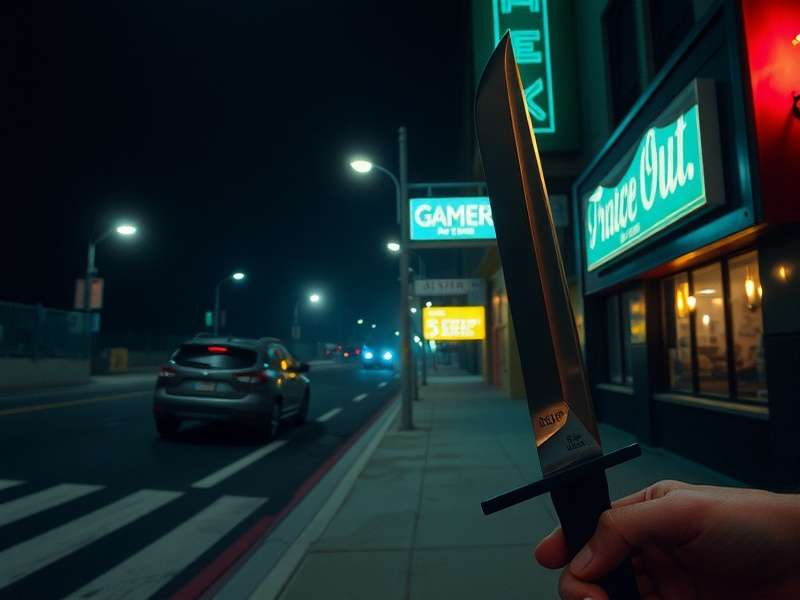 The cast of Knives Out in a dramatic scene