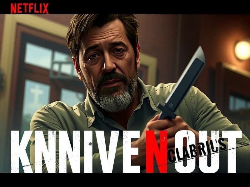 Knives Out and Glass Onion movie posters collage on Netflix