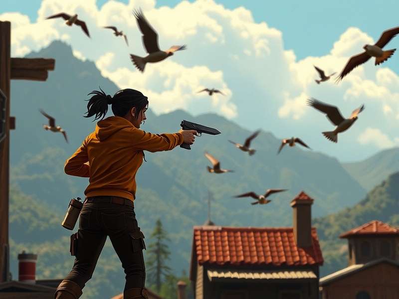 Knives Out gameplay collage showing intense battle royale action on various maps