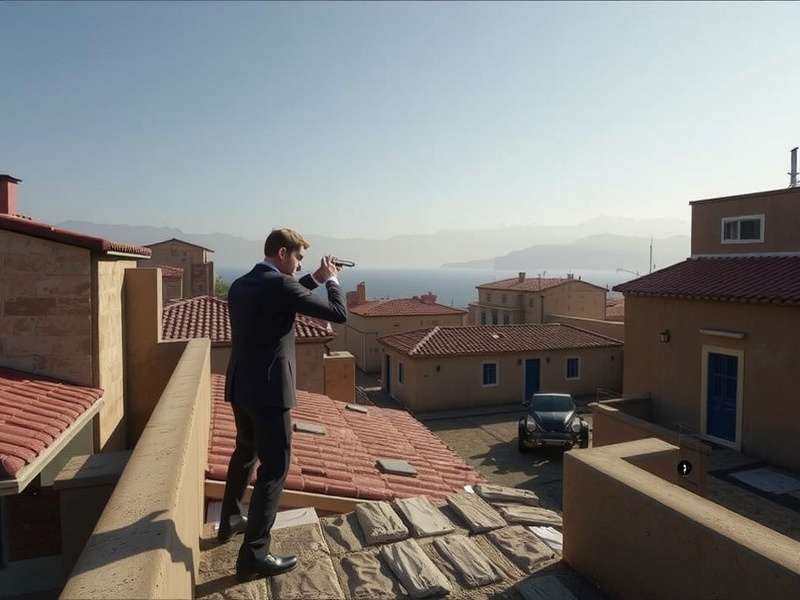 Daniel Craig as Benoit Blanc in a detective scene from Knives Out