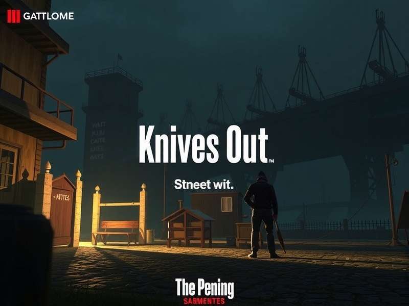 Knives Out movie scene showing the Thrombey family and detective Benoit Blanc