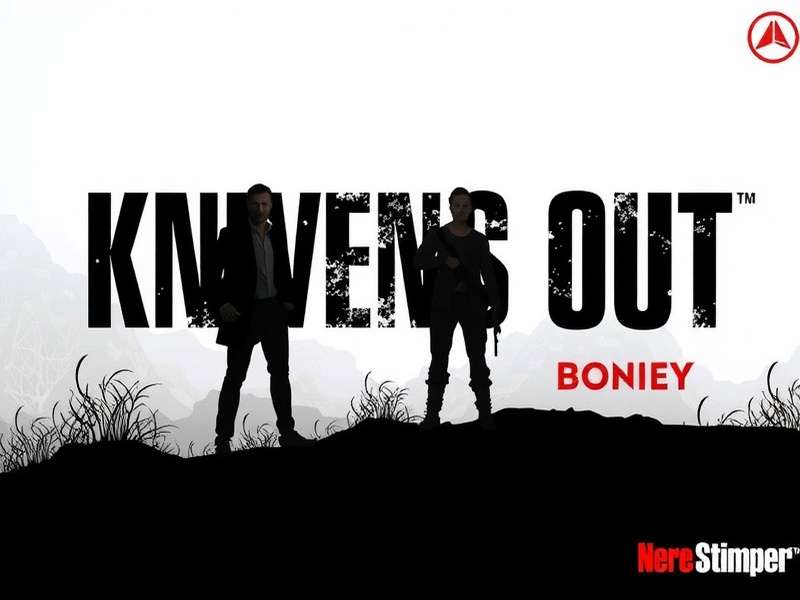 A dramatic scene reminiscent of Knives Out with mysterious lighting and a mansion