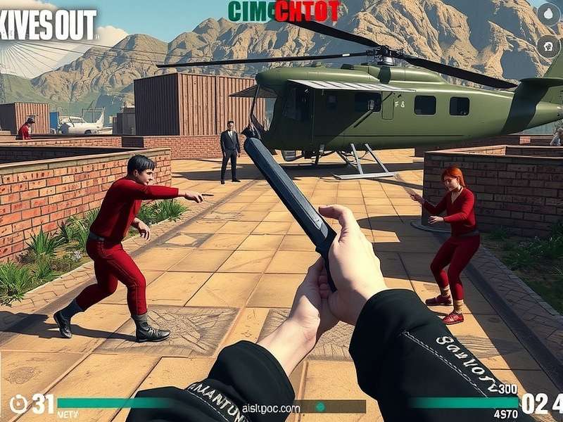 Knives Out player demonstrating high-precision aiming on a mobile device
