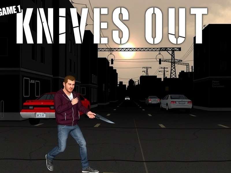 Knives Out 1 Battle Royale gameplay overview showing a squad dropping onto the island