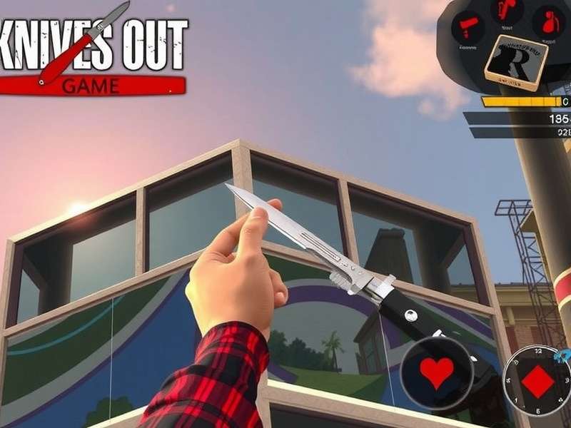 Knives Out Game - Intense battle royale action on a tropical island